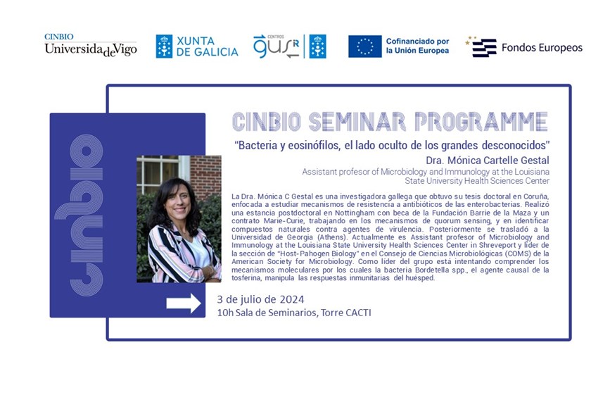 Dra. Mónica Cartelle Gestal - CINBIO Seminar Programme